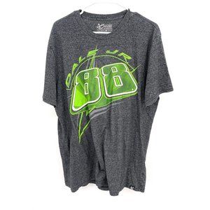 Chase Authentics Dale Jr NASCAR T Shirt Men XL Gray Auto Racing 88 AMP Car‎